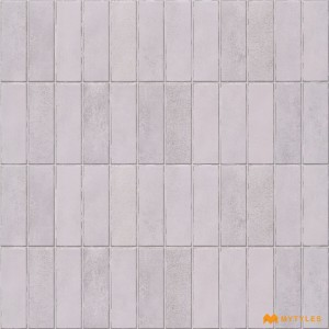 undefined-Ceramic White Geometric Wall Tile Code35928 (300x600mm, Matt)
