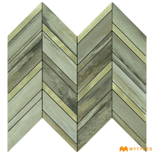 undefined-Grey Metal Mosaic Wall Tile Code25583 (300x300mm, Metallic)