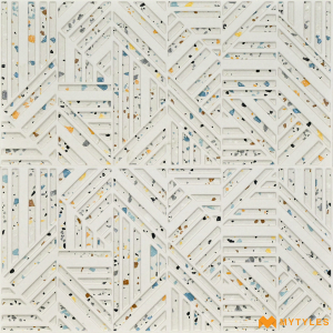 undefined-Ceramic Beige Textured Terrazzo Wall Tile Code27530HL (300x600mm, Matt)