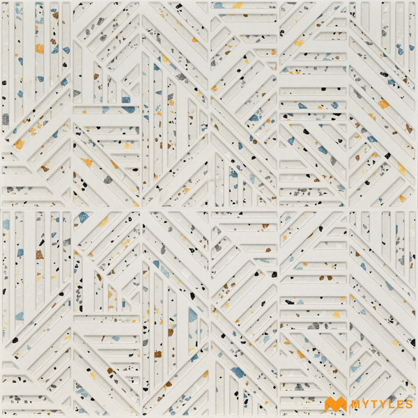 Digital Wall Tile Concept-Ceramic Beige Textured Terrazzo Wall Tile Code27530HL (300x600mm, Matt)