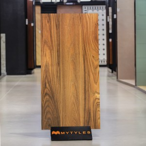 undefined-Vitrified Brown Wooden Floor and Wall Tile Code37485 (600x1200mm, Matt)