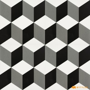 undefined-Vitrified Gray Moroccan Floor and Wall Tile Code16951 (300x300mm, Matt)