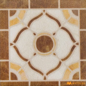 undefined-Vitrified Brown Corner Floor and Wall Tile Code36113 (47x47mm, Matt)