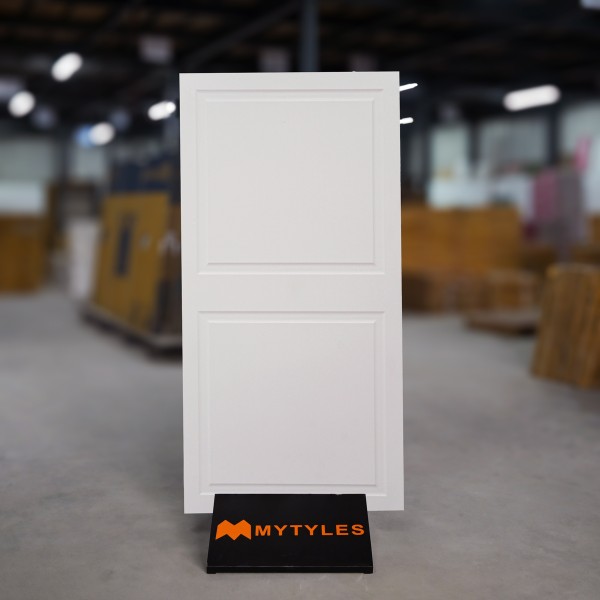 Living Room-Imported White Textured Wall Tile Code32692 (600x1200mm, Matt)