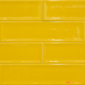 undefined-Ceramic Yellow Subway Wall Tile Code19239 (75x300mm, Glossy)