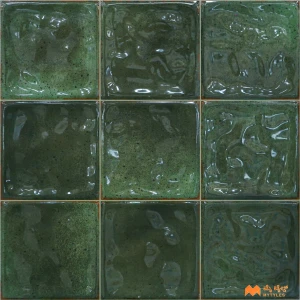 undefined-Ceramic Green Geometric Wall Tile Code37350 (30x300mm, Glossy)