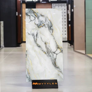 undefined-Vitrified Gray Floor and Wall Tile Code37434 (600x1200mm, Glossy)