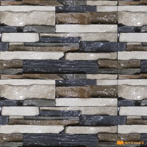 undefined-Ceramic Brown Elevation Wall Tile Code31186 (300x450mm, Glossy)