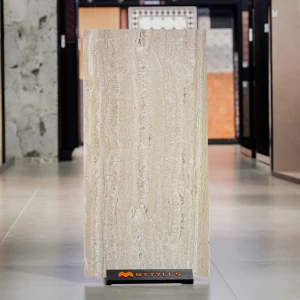 undefined-Vitrified Beige Floor and Wall Tile Code25350 (600x1200mm, Matt)