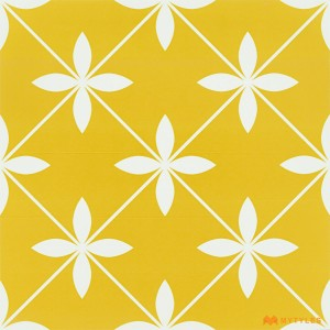 undefined-Ceramic Yellow Moroccan Floor and Wall Tile Code28243 (300x300mm, Matt)