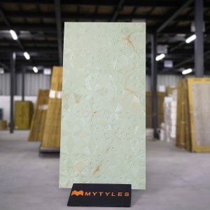 undefined-Vitrified Green Textured Wall Tile Code36180 (600x1200mm, Matt)