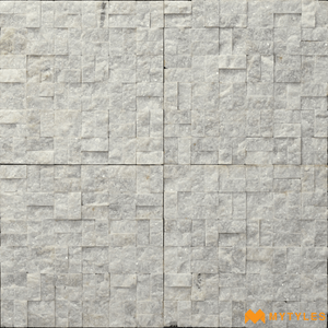 undefined-Natural Stone Wall Cladding Code16477 (300x300mm, Stone) - White Random
