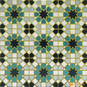 undefined-Vitrified Moroccan Tile Code23039 (300x300mm, Metallic)