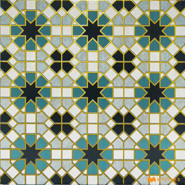 Moroccan Tiles-Vitrified Moroccan Tile Code23039 (300x300mm, Metallic)