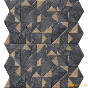undefined-Ceramic Black Elevation Wall Tile Code34661 (310x560mm, Matt)