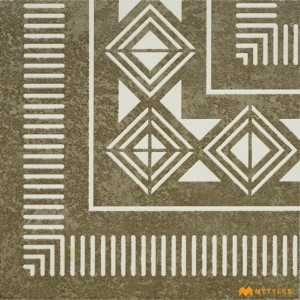 undefined-White and Beige Carpet Design Floor and Wall Tile Code30744 (150x150mm, Matt)