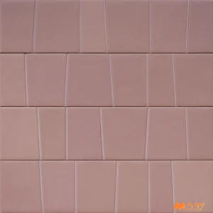 undefined-Imported Pink Subway Floor and Wall Tile Code37780 (70x280mm, Matt)