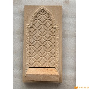 undefined-Teak Stone Lamp Arch Decor Code29547Lamp (6x12 Inch, Stone)