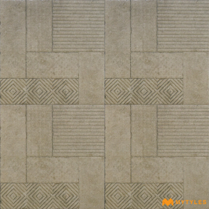 undefined-Vitrified Beige Digital Parking Floor and Wall Tile Code27608 (400x400mm, Matt)
