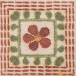 undefined-Vitrified Orange Corner Floor and Wall Tile Code36111 (47x47mm, Matt)