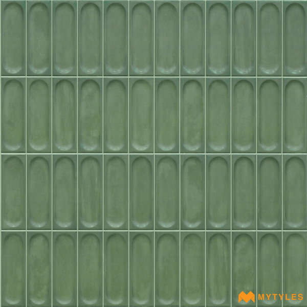 Geometric Tiles-Ceramic Green Geometric Wall Tile Code27570 (300x600mm, Matt)