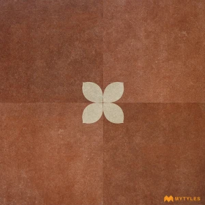 undefined-Brown Athangudi Floor and Wall Tile Code37972 (600x600mm, Satin)