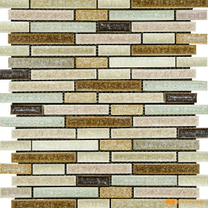 undefined-Imported Beige Mosaic Wall Tile Code32746 (300x300mm, Glossy)