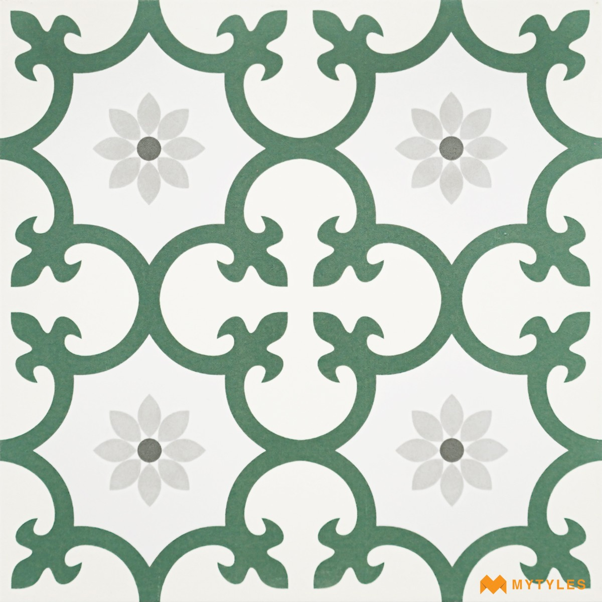 Buy Green Moroccan Ceramic 300x300 mm Matt Tile At MyTyles