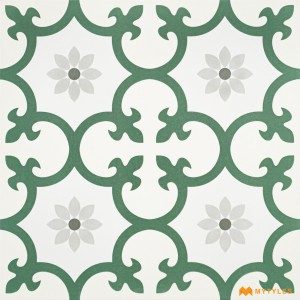 undefined-Ceramic Green Moroccan Floor and Wall Tile Code31299 (300x300mm, Matt)
