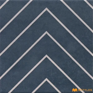 undefined-Vitrified Blue Moroccan Floor and Wall Tile Code38654HL4 (200x200mm, Matt)