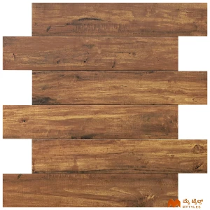 undefined-Vitrified Brown Wooden Floor and Wall Tile Code35963 (200x1200mm, Matt)