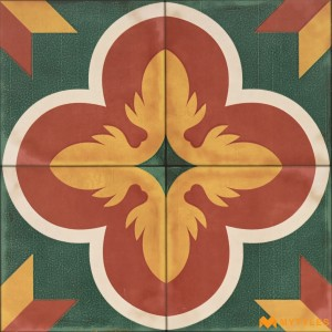 undefined-Ceramic Red Moroccam Floor and Wall Tile Code28059 (300x300mm, Matt)