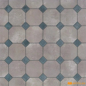 undefined-Classic Grey Octagon Matt Ceramic Moroccan Tile Code40433 300x300mm 11Pc Pack