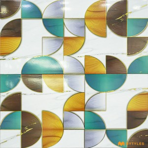 undefined-Multi Color Highlighter Wall Tile Code31357 (300x600mm, Metallic)