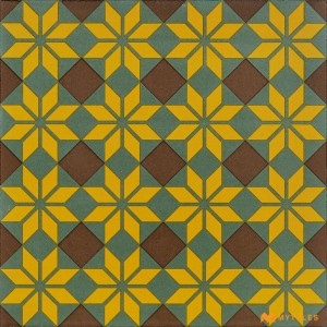 undefined-Vitrified Yellow Moroccan Floor and Wall Tile Code16940 (300x300mm, Matt)