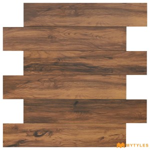 undefined-Vitrified Brown Wooden Floor and Wall Tile Code35956 (200x1200mm, Matt)