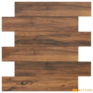 undefined-Vitrified Brown Wooden Floor and Wall Tile Code35956 (200x1200mm, Matt)