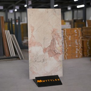 undefined-Vitrified Pink Floor and Wall Tile Code32639 (600x1200mm, Matt)