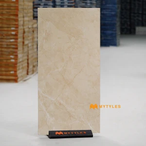 undefined-Vitrified Cream Marble Look Floor and Wall Tile Code39025 (600x1200mm, Matt)