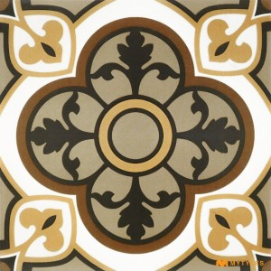 undefined-Ceramic Yellow Moroccan Floor and Wall Tile Code27337 (300x300mm, Matt)