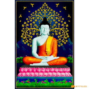 undefined-Vitrified Buddha Poster Wall Tile Code23512 (600x900mm, Glossy)