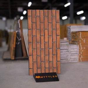 undefined-Vitrified Brown Brick Wall Tile Code33528 (600x1200mm, Matt)