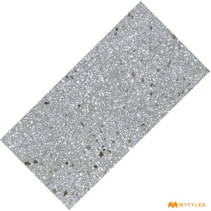 undefined-Grey Vitrified Terrazzo Floor and Wall Tile Code29752 (600x1200mm,Matt)