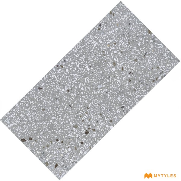 Glazed Vitrified-Grey Vitrified Terrazzo Floor and Wall Tile Code29752 (600x1200mm,Matt)