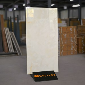 undefined-Vitrified White Floor and Wall Tile Code34104 (600x1200mm, Glossy)