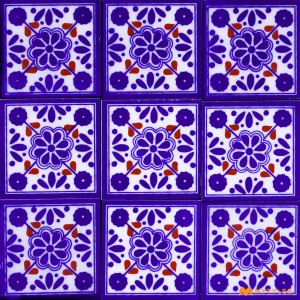 undefined-Decorative Purple Floor and Wall Tile Code30845(50x50mm, Glossy, 36Pcs)
