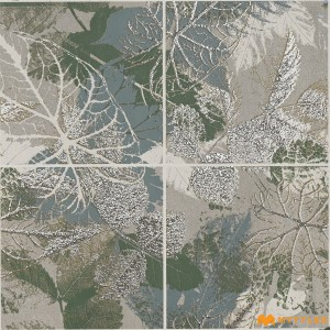 undefined-Ceramic Gray and Green Tropical Wall Tile Code34516 (300x300mm, Metallic)