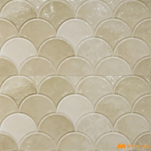 undefined-Ceramic Olive Geometric Wall Tile Code35719 (300x600mm, Glossy)