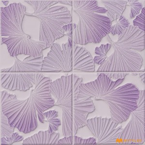 undefined-Ceramic Purple Tropical Wall Tile Code34546 (300x300mm, Glossy)