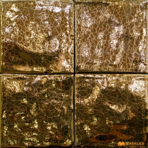 undefined-Imported Gold Subway Wall Tile Code29364 (100x100mm, Metallic)